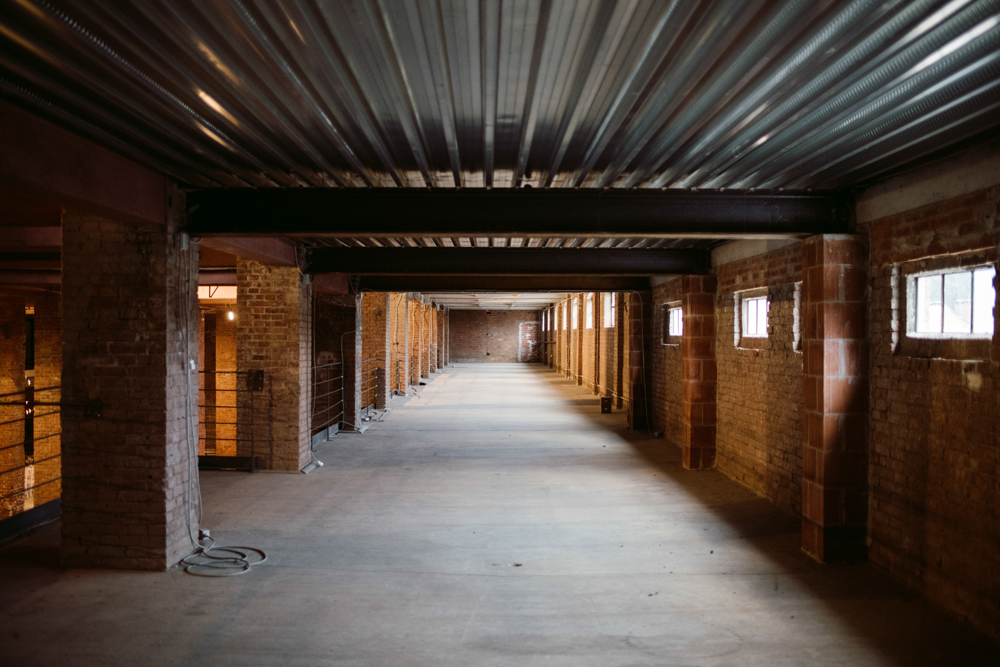 Industrial wedding in a factory