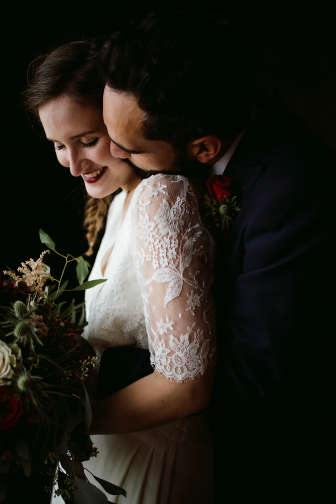 Industrial wedding in a factory