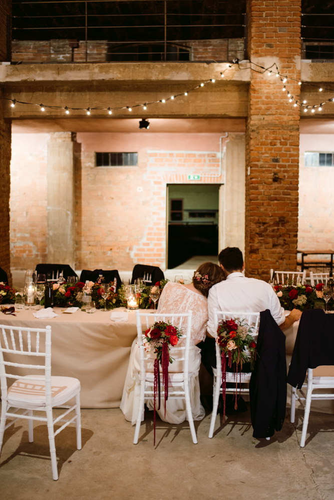 Industrial wedding in a factory