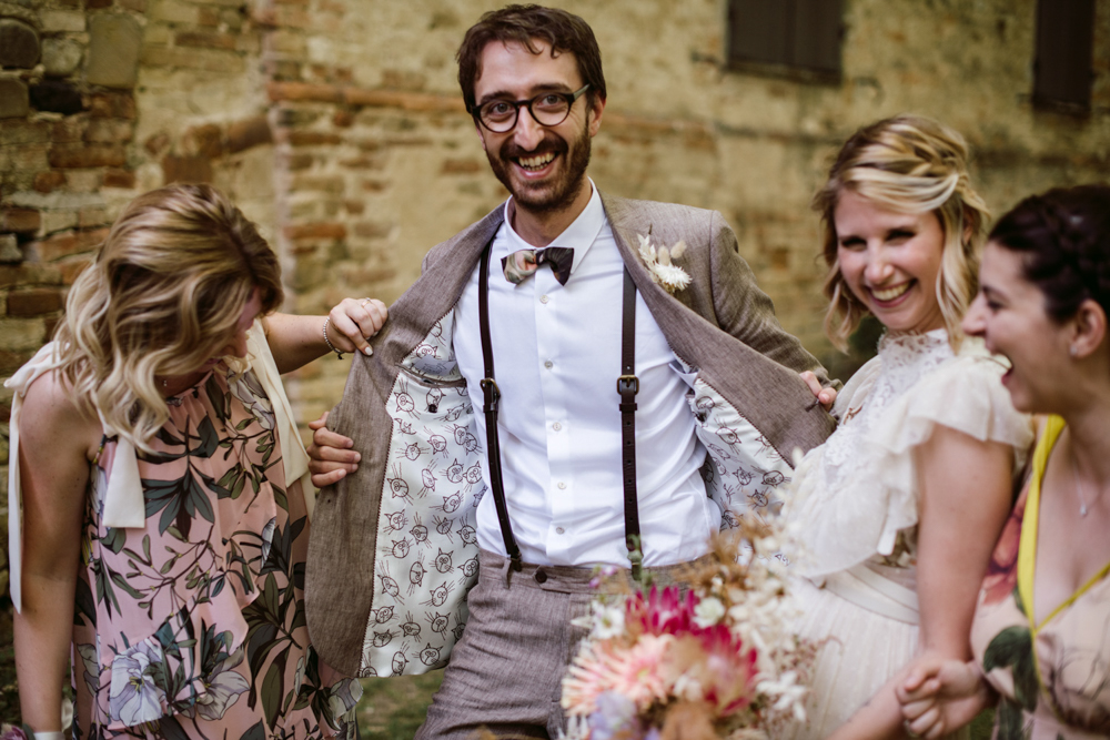 relaxed wedding castello di paderna